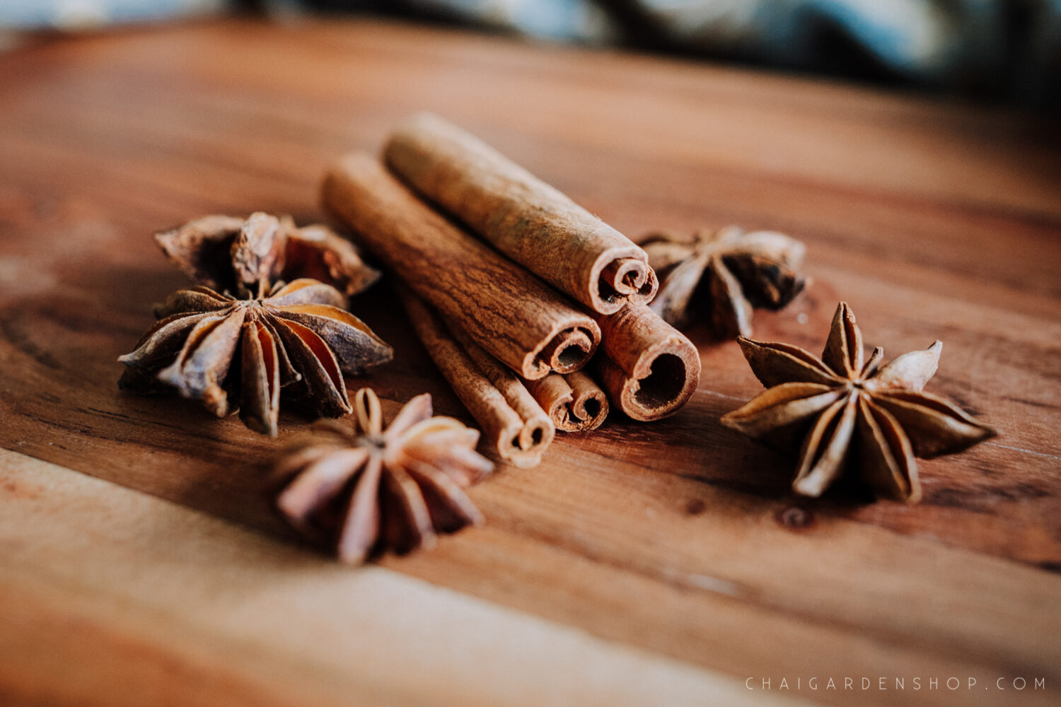 chai garden add on, cinnamon sticks and star anise