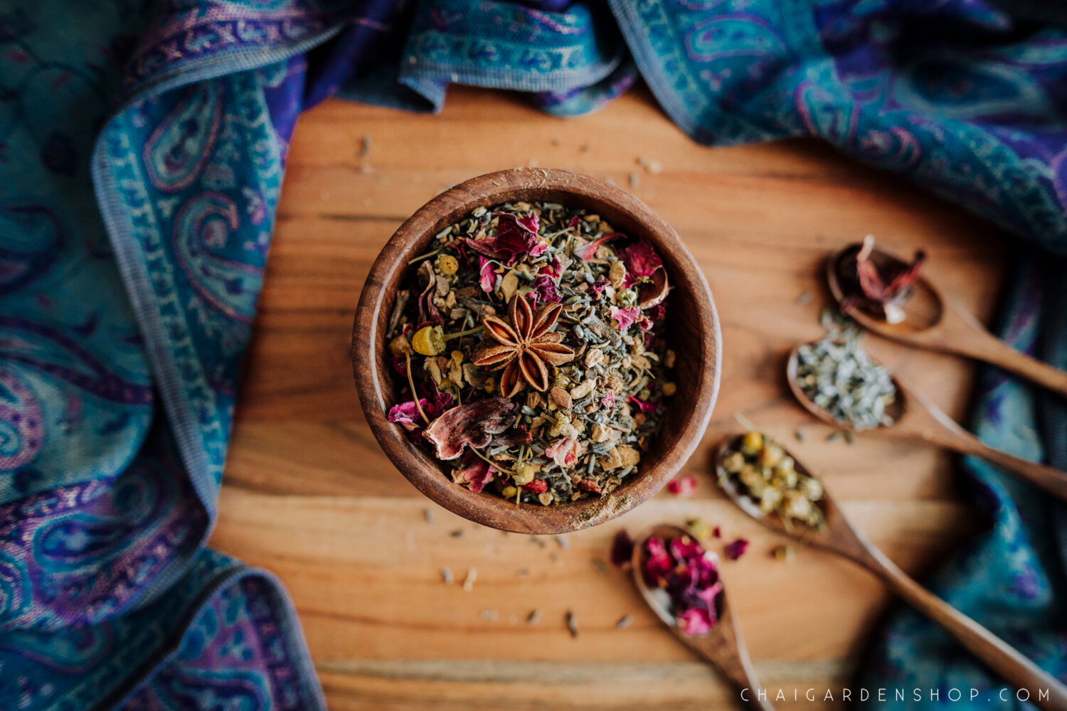 herbal pregnancy tea, postpartum tea, floral fantasy tea, organic herbal chai, chai with rose petals, chai with chamomile, lavender, hibiscus