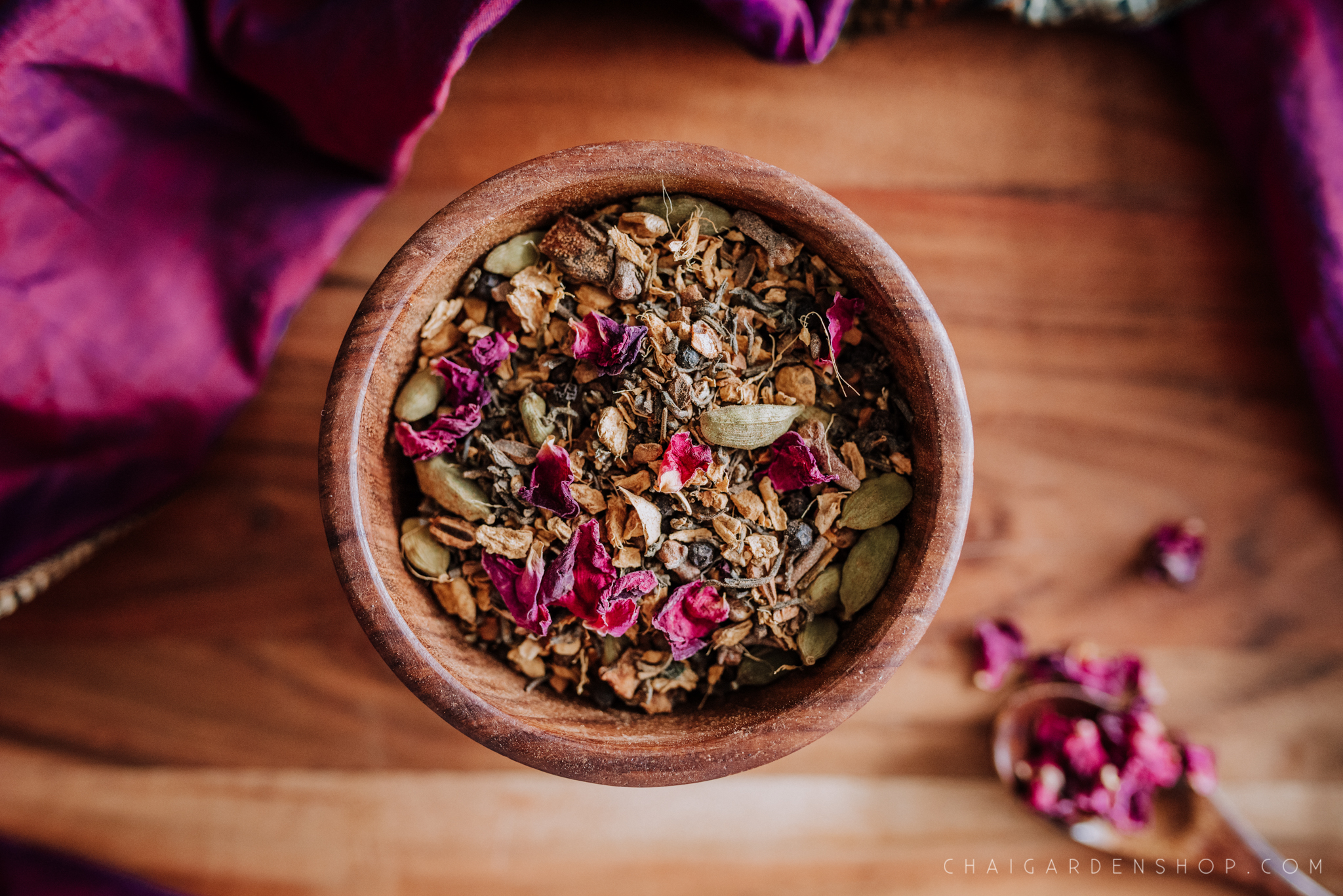 Rose Petal Chai - Organic, Authentic Chai, with a Hint of Healing Herbs