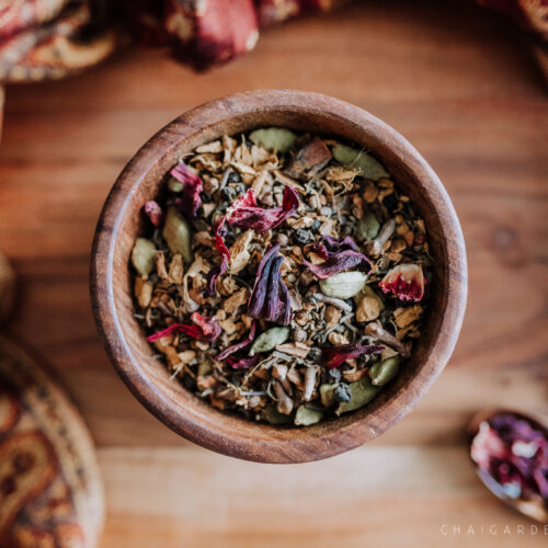 hibiscus chai, organic chai, spokane chai shop, spokane tea shop, organic chai spokane, hibisuc tea, fruity chai