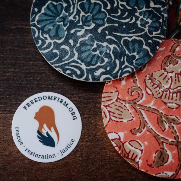survivors of sex trafficking handmade cup coasters