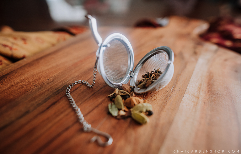 how to strain your chai, tea infuser ball